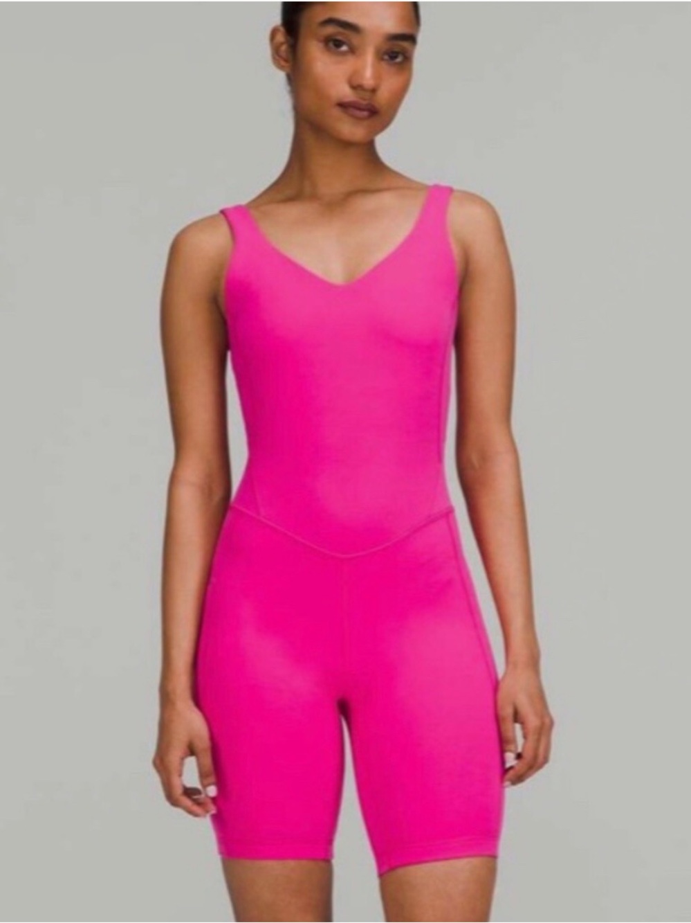 lululemon athletica align bodysuit sonic pink size 8